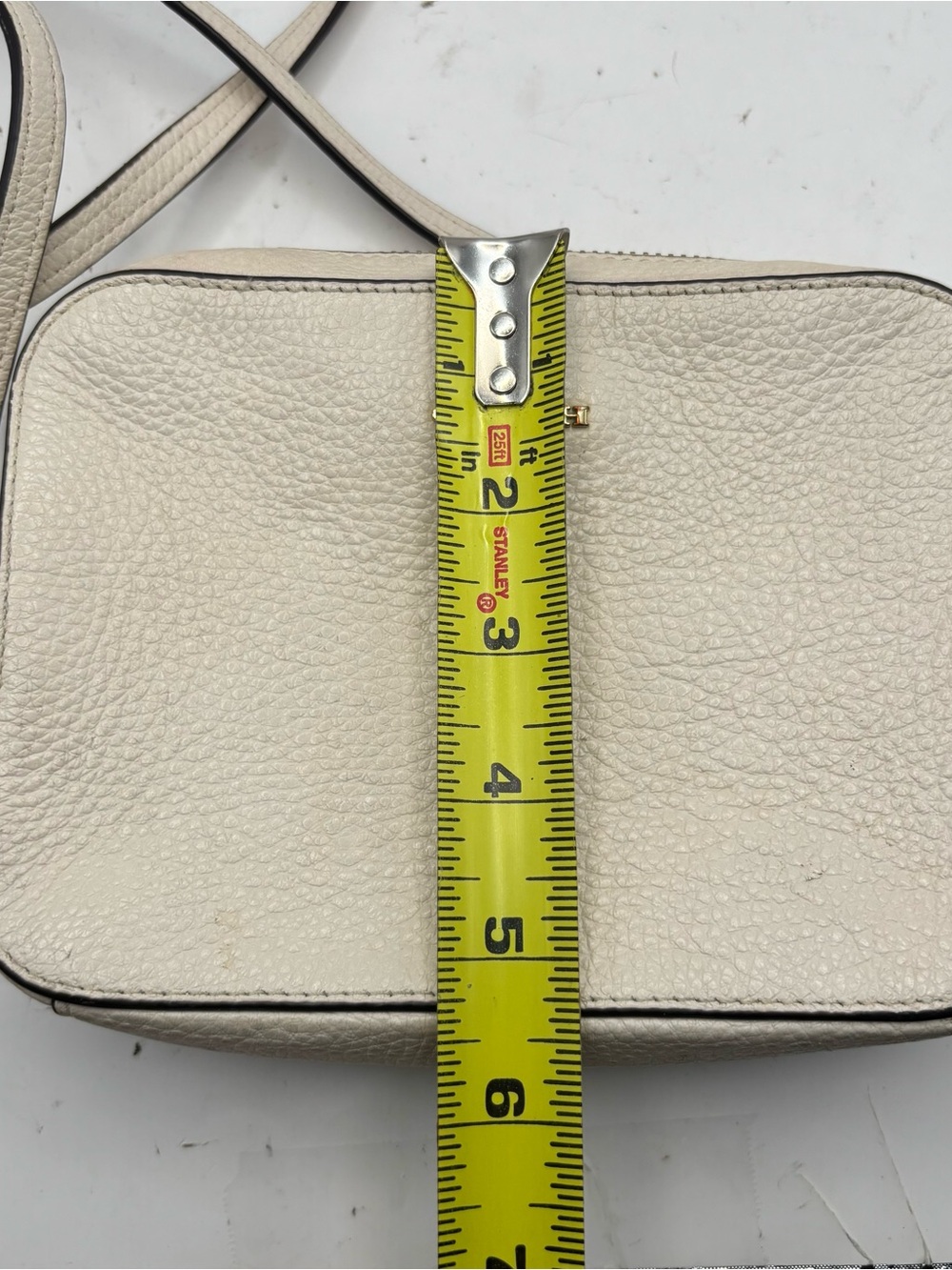 Coach Mini Jamie Camera Bag Chalk Colored Pebble Leather with Gold Hardware - Picture 4 of 12